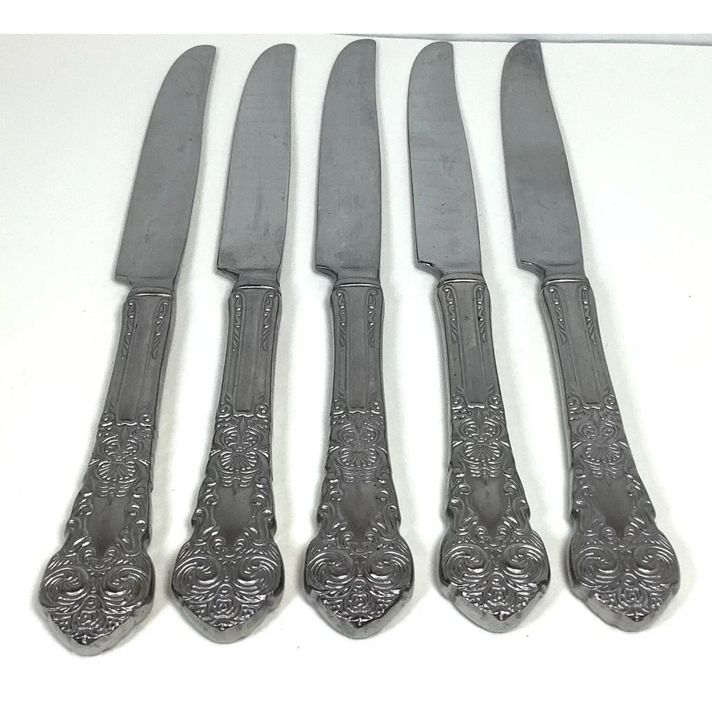 5‎ Reed & Barton RENAISSANCE Stainless 18/10 Dinner Knives